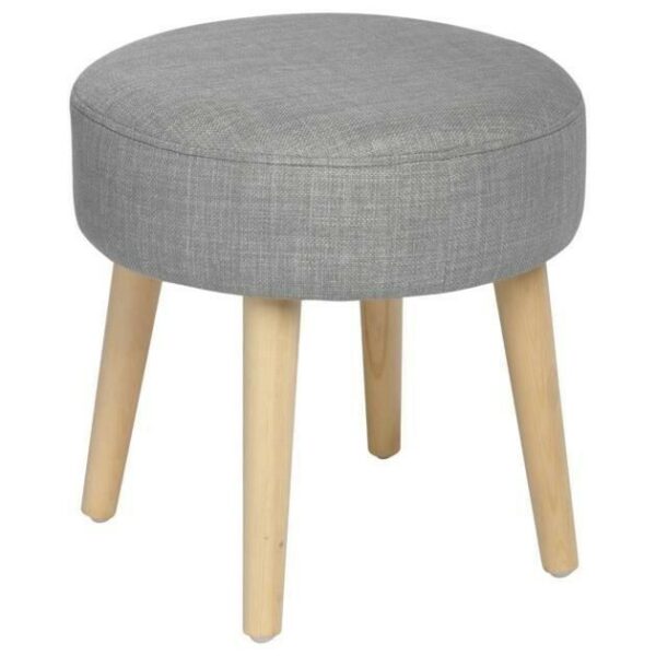 tabouret "RONDO" en soie gris, esprit Scandinave - CarpeDiem Evenement